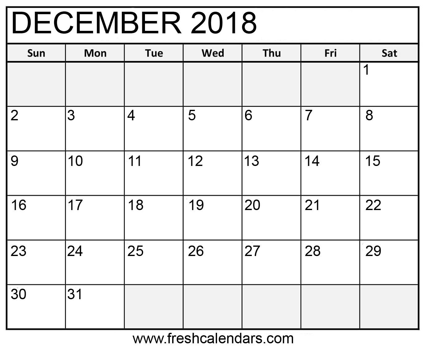 december calendar